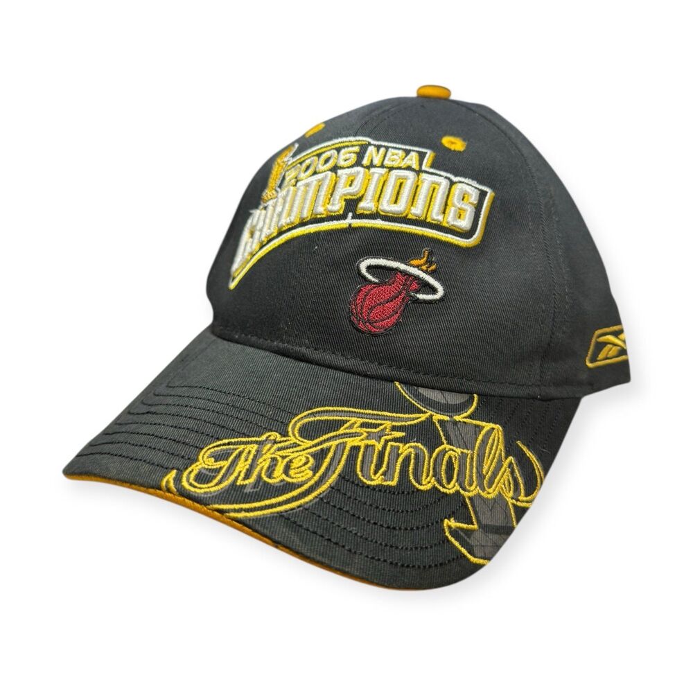 Reebok NBA Miami‎ Heat Finals Champions Strapback Hat 2006 Vintage Rare